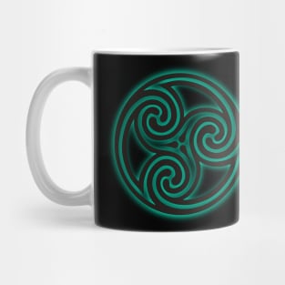 Aqua Triskele Mug